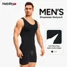 Nebility Men's High Compression Shapewear Bodysuit – U-Neck One-Piece with Tummy Control & Chest Support, Ideal for Gym & Workouts,fathersdaygift