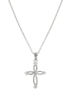 Montana Silversmiths Women's Silver Tangled Arms Cross Necklace - Nc3883
