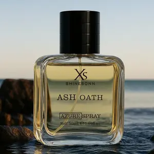 SHINESONN Ash Oath Men's Perfume. Top: Lemon, Green Apple; Middle: Strawberries, Rose, Jasmine; Base: Cypress Wood, Musk. Long - lasting Fruity - Floral Scent. 50mL (1.69 fl. oz). Perfect Gift for Holidays