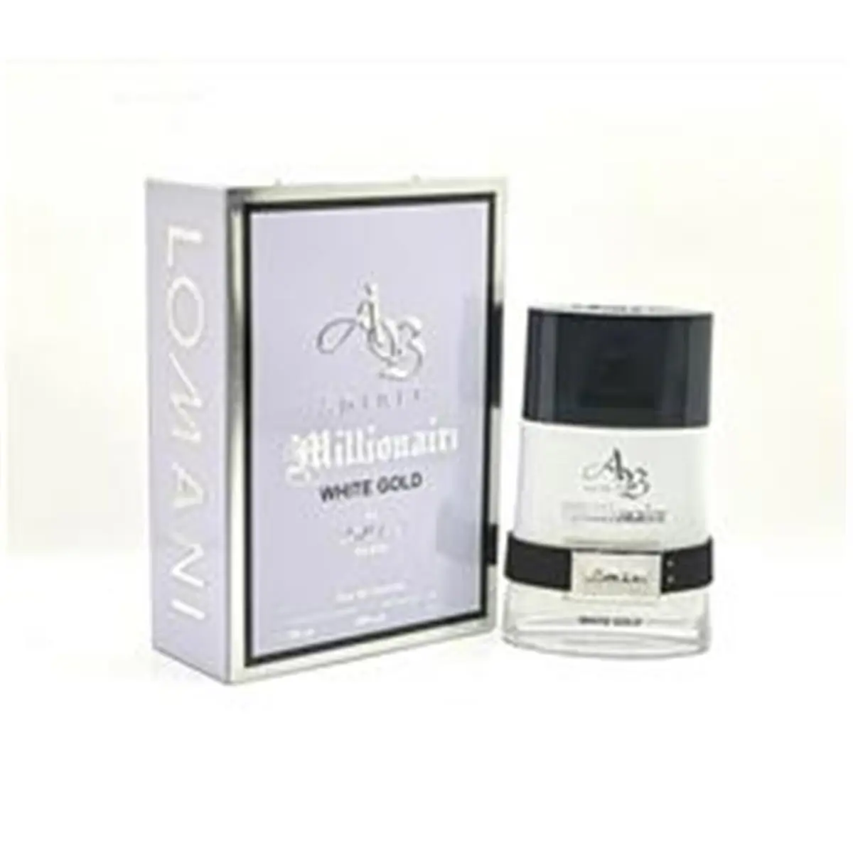 212 MAIN Lomani Ab Spirit Millionaire White Gold EDP Perfume Spray for Men, 3.3 fl oz Warm Spicy Masculine Fragrance