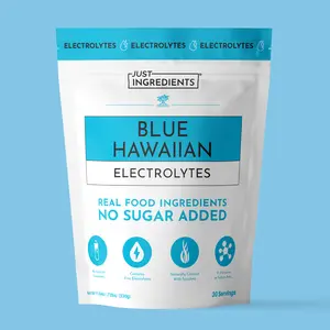 Just Ingredients Blue Hawaiian Electrolytes Drink Mix | 30 Servings | Organic Coconut Water, Blue Spirulina & 5 Key Electrolytes | Supports Hydration, Electrolyte Balance & Muscle Recovery* | No Sugar Added