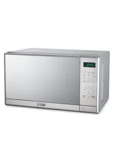 Commercial CHEF Small Microwave 0.7 Cu. Ft. Countertop Microwave with Digital Display, Stainless Steel Microwave with 10 Power Levels, Outstanding Portable Microwave with Convenient Push Button