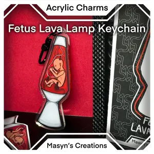 Fetus Lava Lamp Acrylic Keychain - Baby  Art, Trippy Art, Funny Stickers, Acrylic Charms, Lava Lamp Art, Gore Art. NSFW - collectible keychains cute charm
