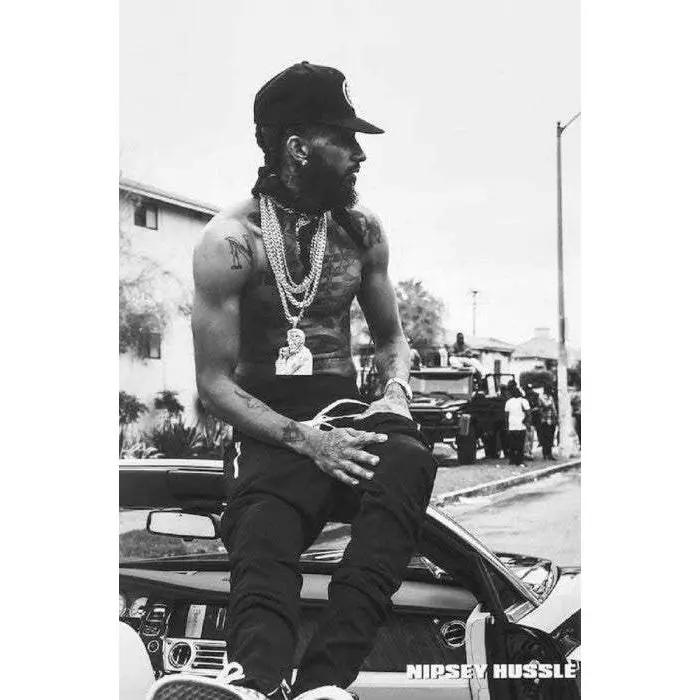 Nipsey Hussle Car Poster Decor Wall Lightweight Thin