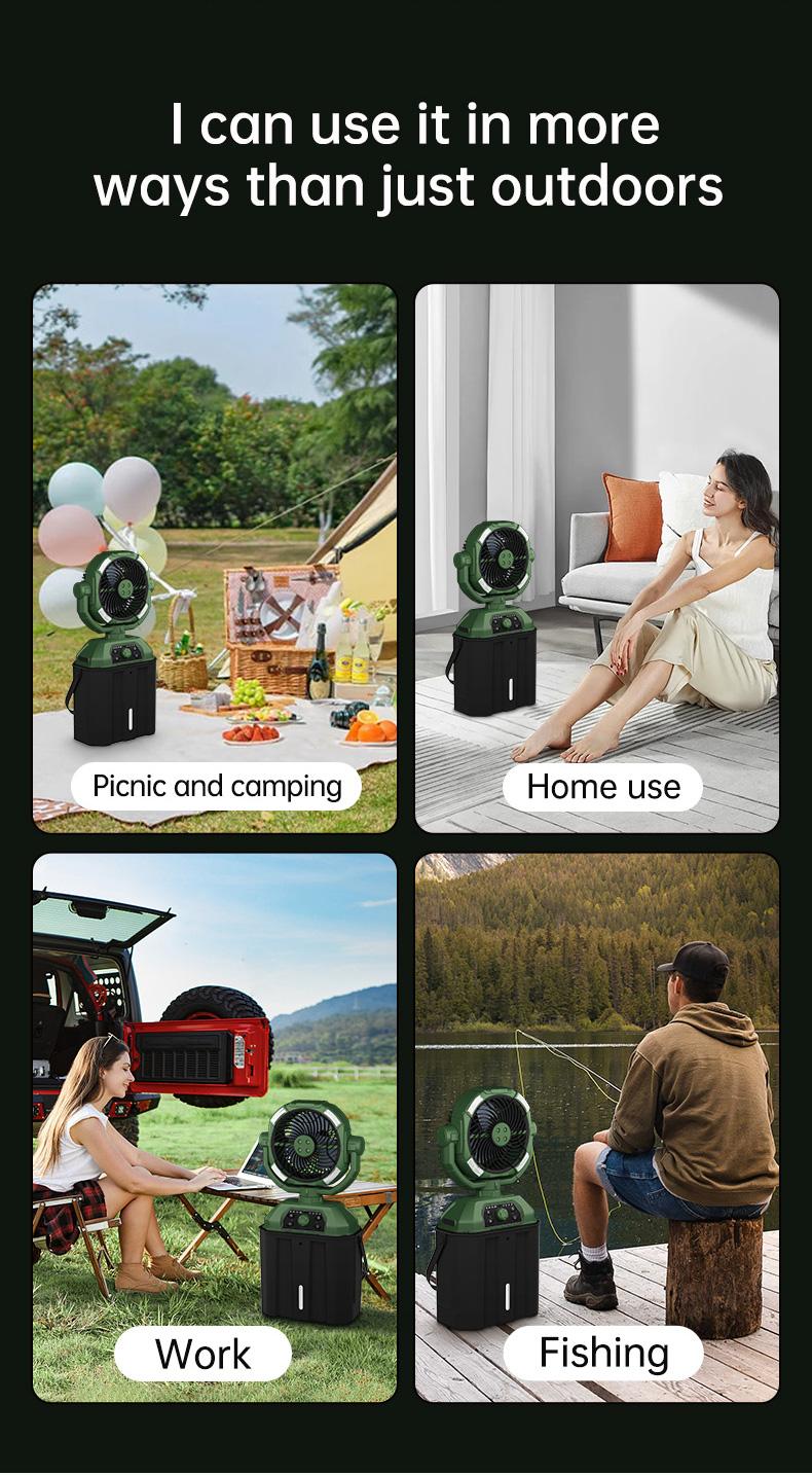 CoolHYFan Newly Upgraded Water Cooling Fan Atomizing 48-Hour Battery Life Portable LED Light Rechargeable 360° Rotating Hook Cordless Battery-Powered Lightweight Emergency Control & Four-Hole Mist Spray cial travel essen cool hill CoolHYFan Newly Upgraded Water Cooling Fan Atomizing 48-Hour Battery Life Portable LED Light Rechargeable 360° Rotating Hook Cordless Battery-Powered Lightweight Emergency Control & Four-Hole Mist Spray cial travel essen cool hill