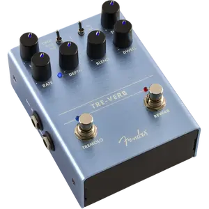 Genuine Fender "Tre-Verb" Tremolo/Reverb Guitar Effect Stomp Box Pedal