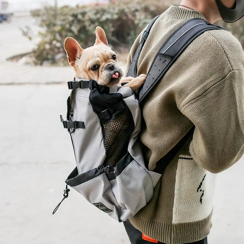 Pet Dog Carrier Bag Carrier For Dogs Backpack Out Double Shoulder Portable Travel Backpack Outdoor Dog Carrier Bag Travel hands-free convenience