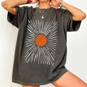 Retro Sunburst, Vintage Comfort Colors Tshirt, Women's Crew Neck, Crewneck