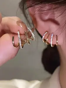 【Claw Earring Cuff】1 Pair of Women's Claw Earrings, Statement Earrings, Ear Cuffs, Dazzling and Luxurious, Elegant, Suitable for Various Occasions, Hypoallergenic, Ideal Gift for Festivals