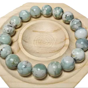 Beautiful High Quality Hetian Violet Jade Crystal Bead Bracelet 11mm Grounding stone stretch bracelet