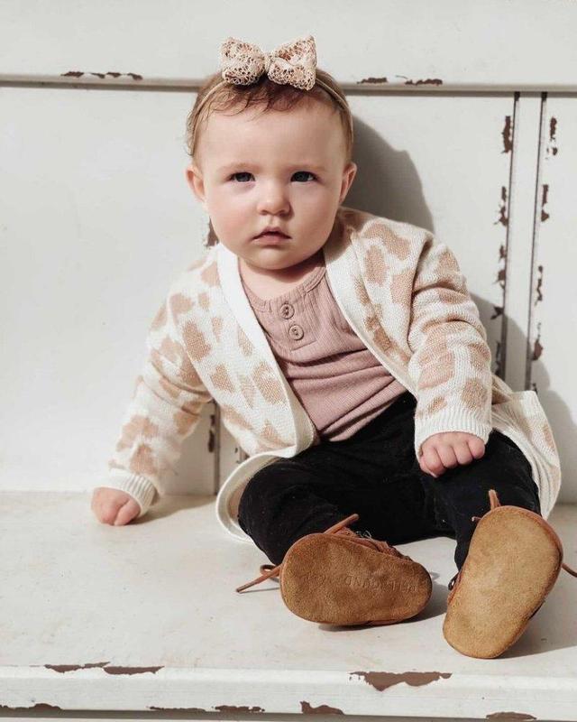 Bailey's Blossoms -Kris Oversized Cardigan - Soft Pink Leopard