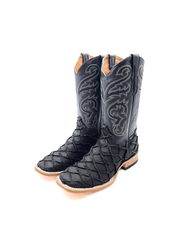 Cowboy Boot Black Pirarucu Bass