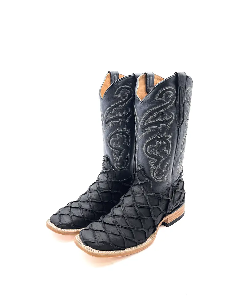 Cowboy Boot Black Pirarucu Bass