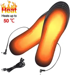 USB Heated Shoe Insoles Feet Warm Sock Pad Mat Electrically Heating Insoles Washable Warm Thermal Insoles Unisex WJ014 Insoles LEOSOXS