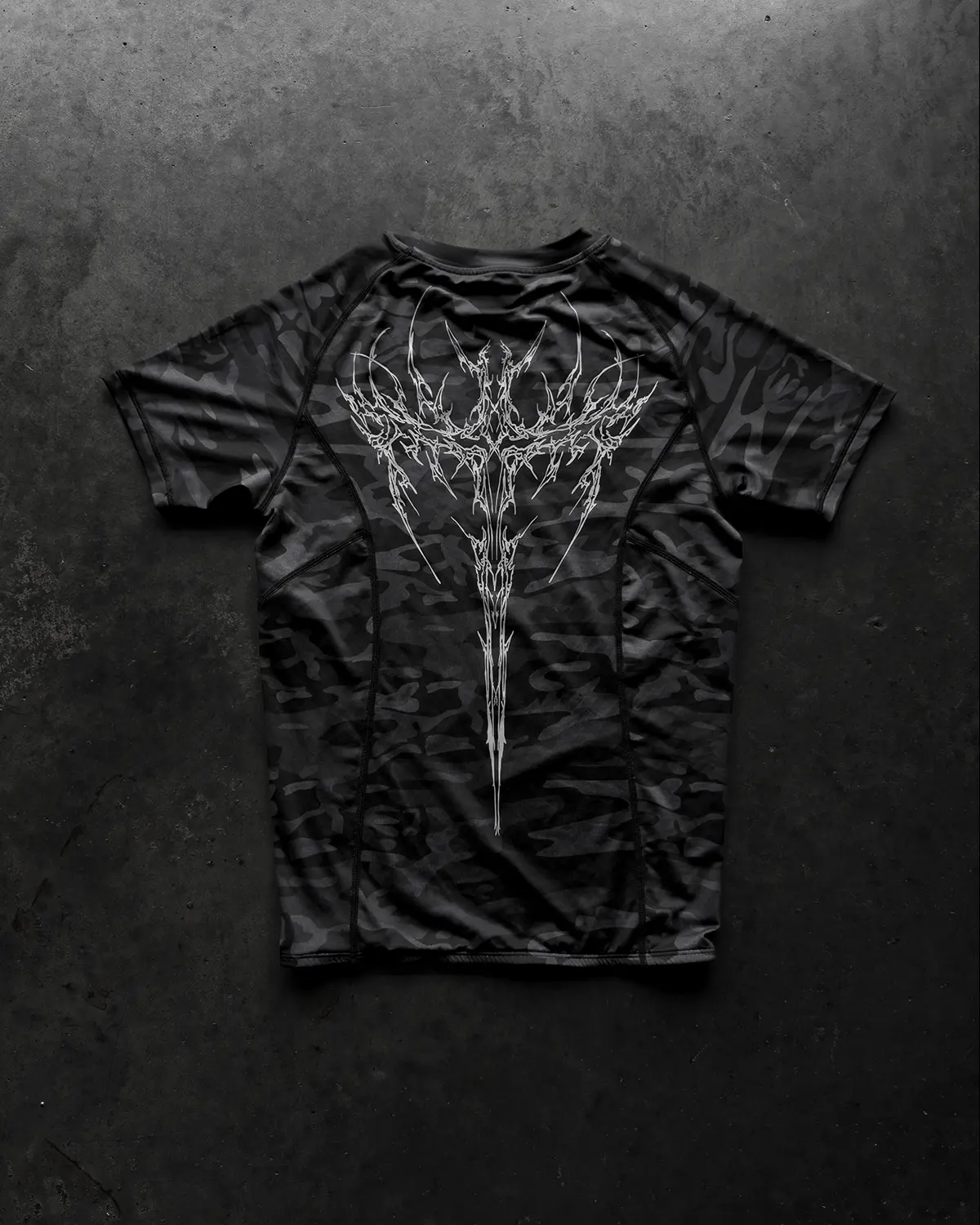 ORIGIN COMPRESSION NOIR - MENSWEAR ATHLETIC COMPRESSION TOP SILK SCREEN PRINT