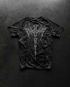 ORIGIN COMPRESSION NOIR - MENSWEAR ATHLETIC COMPRESSION TOP SILK SCREEN PRINT