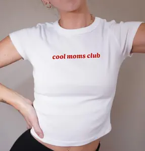 Cool Moms Club Crop Top, Baby Tee, Mothers Day Tee, Gift for Mom, Mom Appreciation Shirt, Mom Life Shirt, Funny Mom Shirt, Trendy Shirt