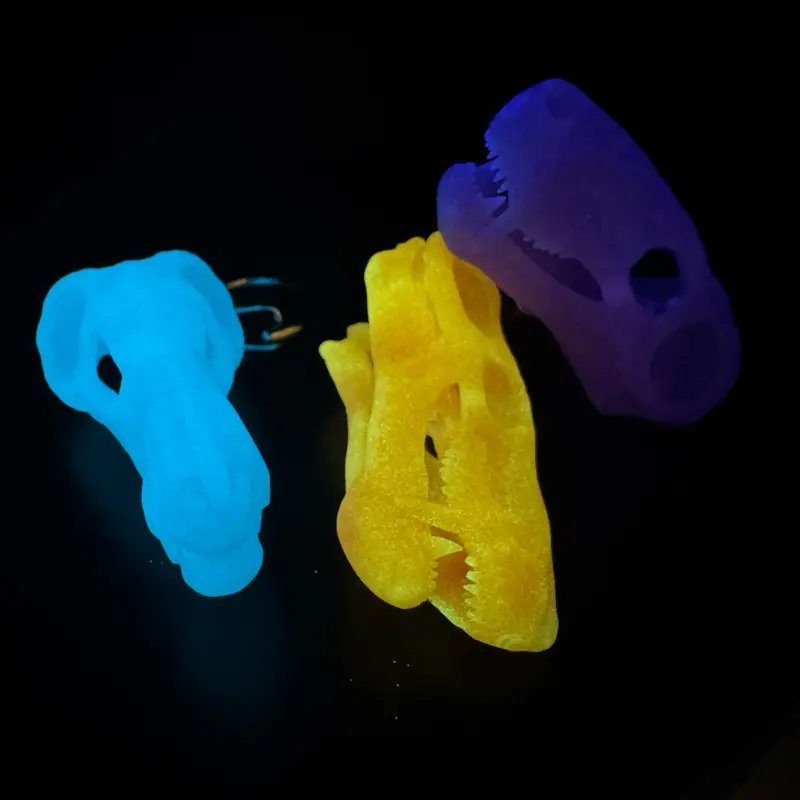 Gorgonopsid Skull |  Glow in the Dark | Resin Keychain Replica - Dinosaur Enthusiasts & Paleontology Buffs Compact Collectible Fossil Detailing