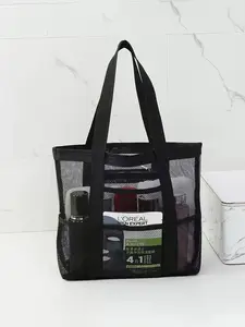 Women's Beach Bag, Casual Hobo Pool Bag with Zipper Inner Pocket, Foldable Swim Tote for Vacation Essentials, Stylish and Practical