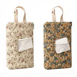 Wipe Dispenser Baby Wipes Dispenser Container Soft Quilted Baby Wipe Holder Travel Diaper and Wipes Bag