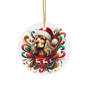 Cocker Spaniel Ceramic Christmas Tree Ornament