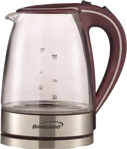 BRENTWOOD 1.7L GLASS  KETTLE - Purple
