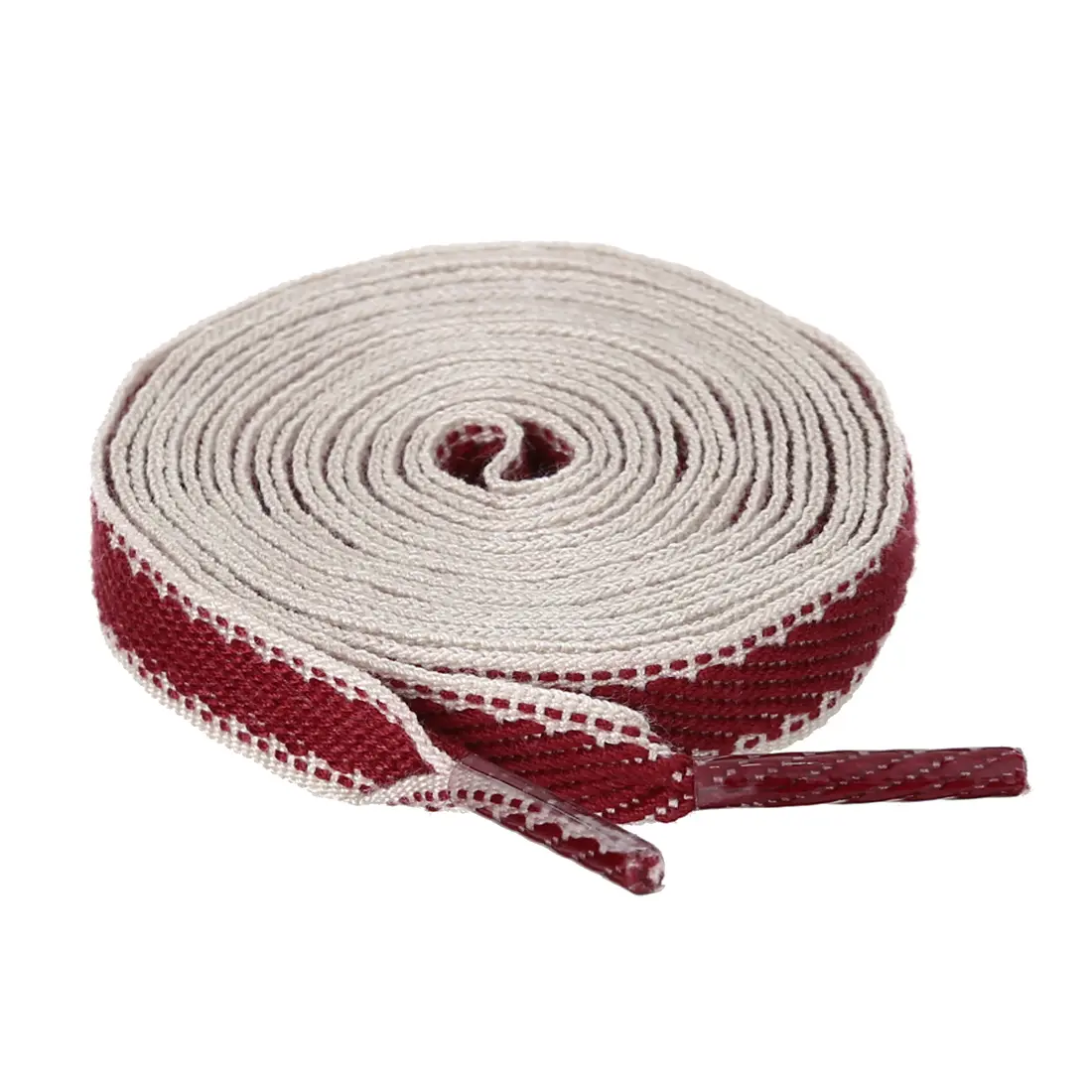 BLISSFUL STEP 2 Pairs Flat Shoelaces Canvas Contrast Color Replacement Shoe Strings for Sneakers Athletic Red White
