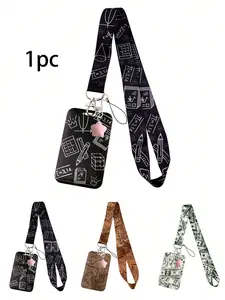 Keychain Lanyard Card Holder Case, Multi-Functional Hard Shell Card Wallet for Factory ID Cards, Office Use, Three Styles Available