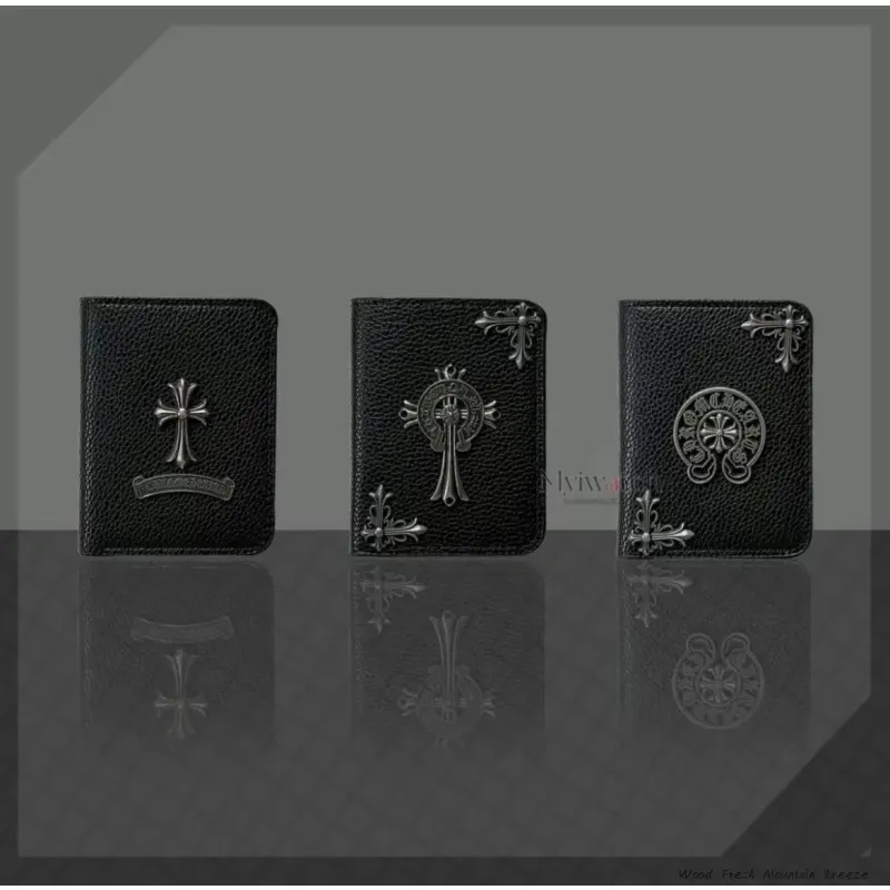 Cross Chain Wallet Leather -Jesus Gifts-PunkSkull Gothic Bifold Halloween Goth AccessoriesUnisex,Black  31.05