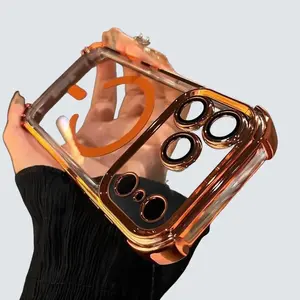 Four-corner Airbag Anti-drop Case for IP 17 Pro Max Magnetic Phone Cover IP 16 Pro Max/15/14/13 Transparent Full Protection with Anti-drop Features