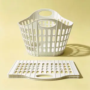 Easter Basket Laundry Basket with Handles,  clothes hamper Foldable Plastic Hamper, Space-Saving Organizer for Clothes, Towels, Toys - Portable Dirty Clothes Holder for Bathroom, Home Use