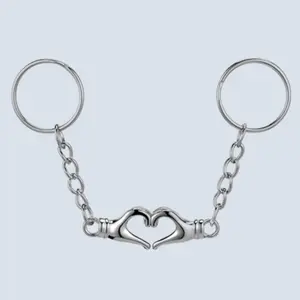 Silver Magnetic Hand Hearts Connecting Matching Keychain Set for Couples or Best Friends - Perfect Gift for Anniversary, Valentine's Day, Christmas