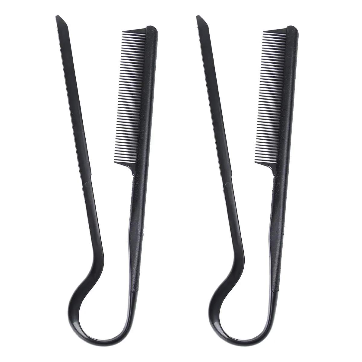 2pcs Eco-Friendly Unisex V-Shaped Plastic Hair Styling Clip Comb - Travel Size, Grip Handle, Smooth Hair Dressing & Styling Tool
