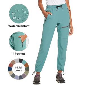baleaf Women's 27"/29"/31" Joggers Hiking Pants Quick Dry Lightweight Water Resistant Elastic Waist Cargo Pants for All Seasons Fishing