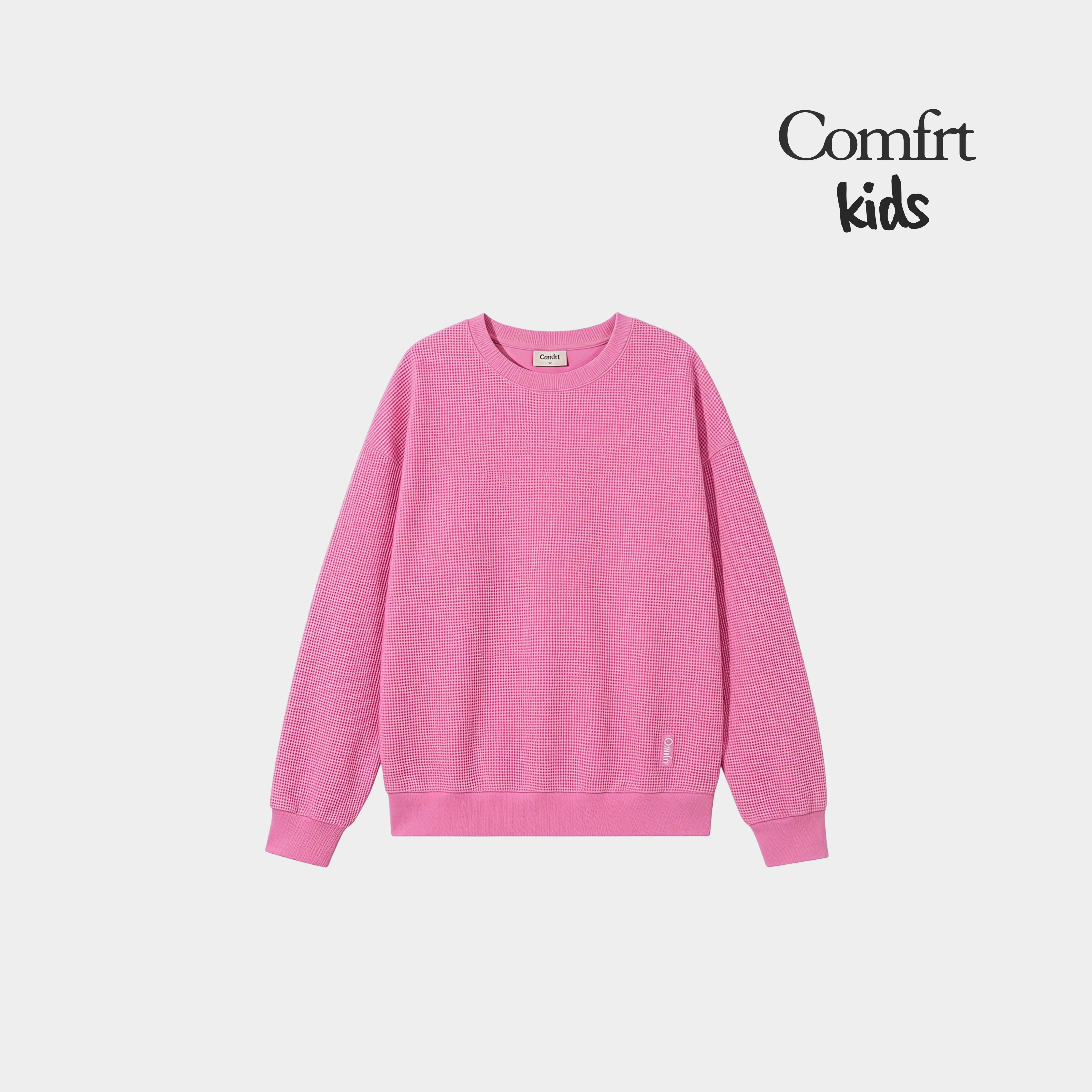 Comfrt Kids | Waffle Long Sleeve Playtime | Soft Kids Waffle Knit Long Sleeve Top & Pajamas