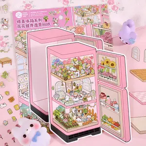 Surprise Refrigerator Series Decal Stickers, Creative 3D Immersive Hand Account Scene Stickers, DIY Stickers, Decorative Wall Art & Home Decoration