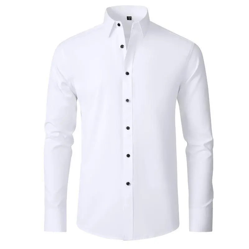 Men's Dress Shirt Casual Regular Fit Stretch Soild Long Sleeve Button Up Shirts Men's Dress Shirt Casual Regular Fit Stretch Soild Long Sleeve Button Up Shirts