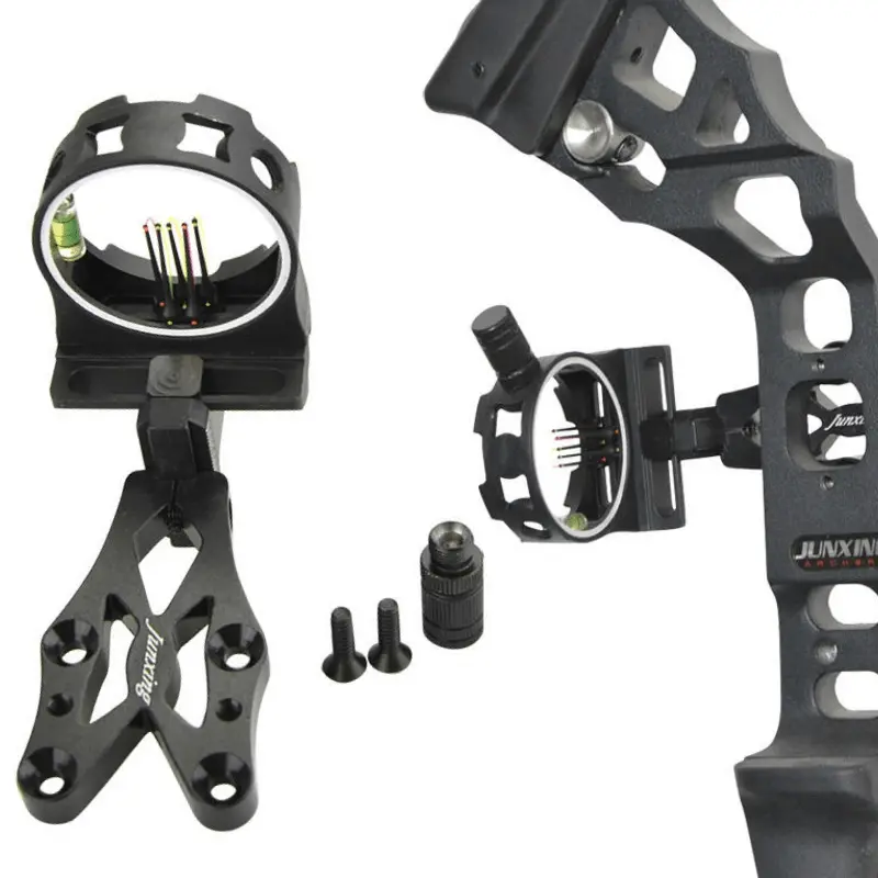 1 PC Short 5-Pin Sight, sturdy and durable with clear aiming lines, stable-installation archery sight, wide clear field of view and adjustable design, essential archery accessories for competitions and training