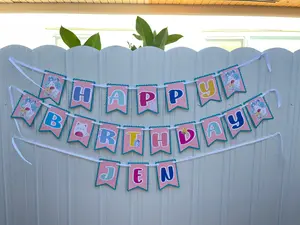 Squishmallow Happy Birthday Banner, Squishmallow Girls Party Decoration, Custom Happy Birthday Banner Ornaments