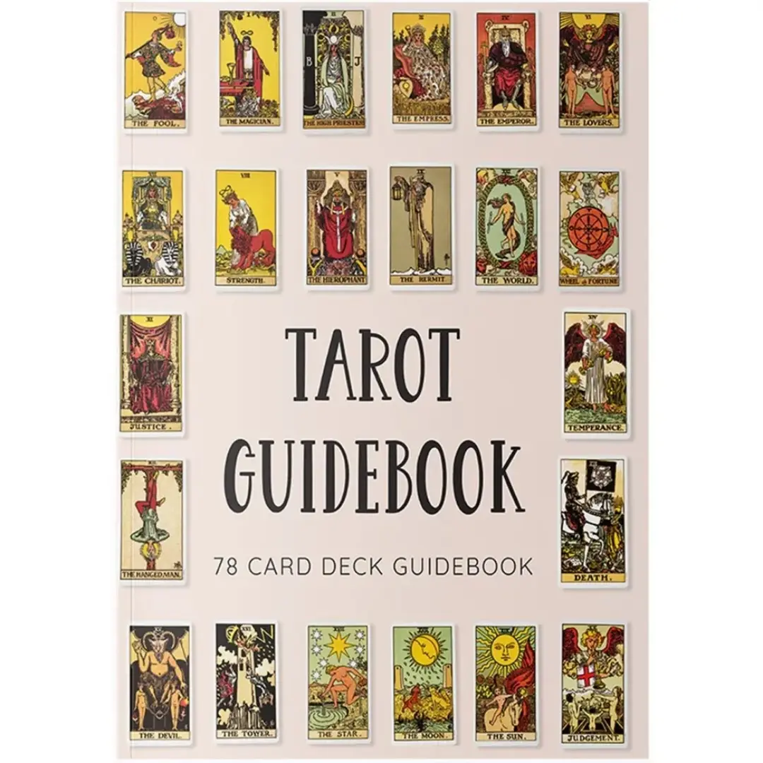 Tarot Card Guide Book, Paperback with Rider-Waite Deck Interpretations, Step-By-Step Reading Instructions, Spiritual Growth, Perfect Gift for All Levels