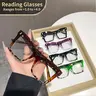 5 Pcs Large Frame Reading Glasses, Reading Eyeglasses, Reading Eyewear, Fashionable High-Definition Lenses, Comfortable Portable Women's Magnifying Glasses, Daily Office Essential