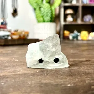 Fluorite petrock, desk pet, crystal, desert Willow crystals,