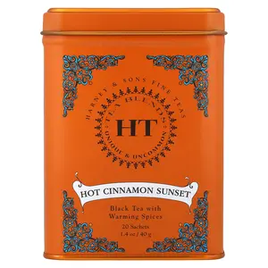 Harney & Sons HT Tea Blends, Hot Cinnamon Sunset, 20 Tea Sachets, 1.4 oz (40 g)
