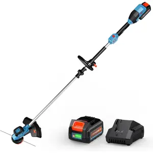 20V 15" Weed Wacker, String Trimmer w/5.0Ah  & 2A Charger, Variable Speed, Brushless , Lightweight 6.6lbs (GTX2-M3)