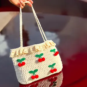 Very Cherry Girl Crocheted Bag