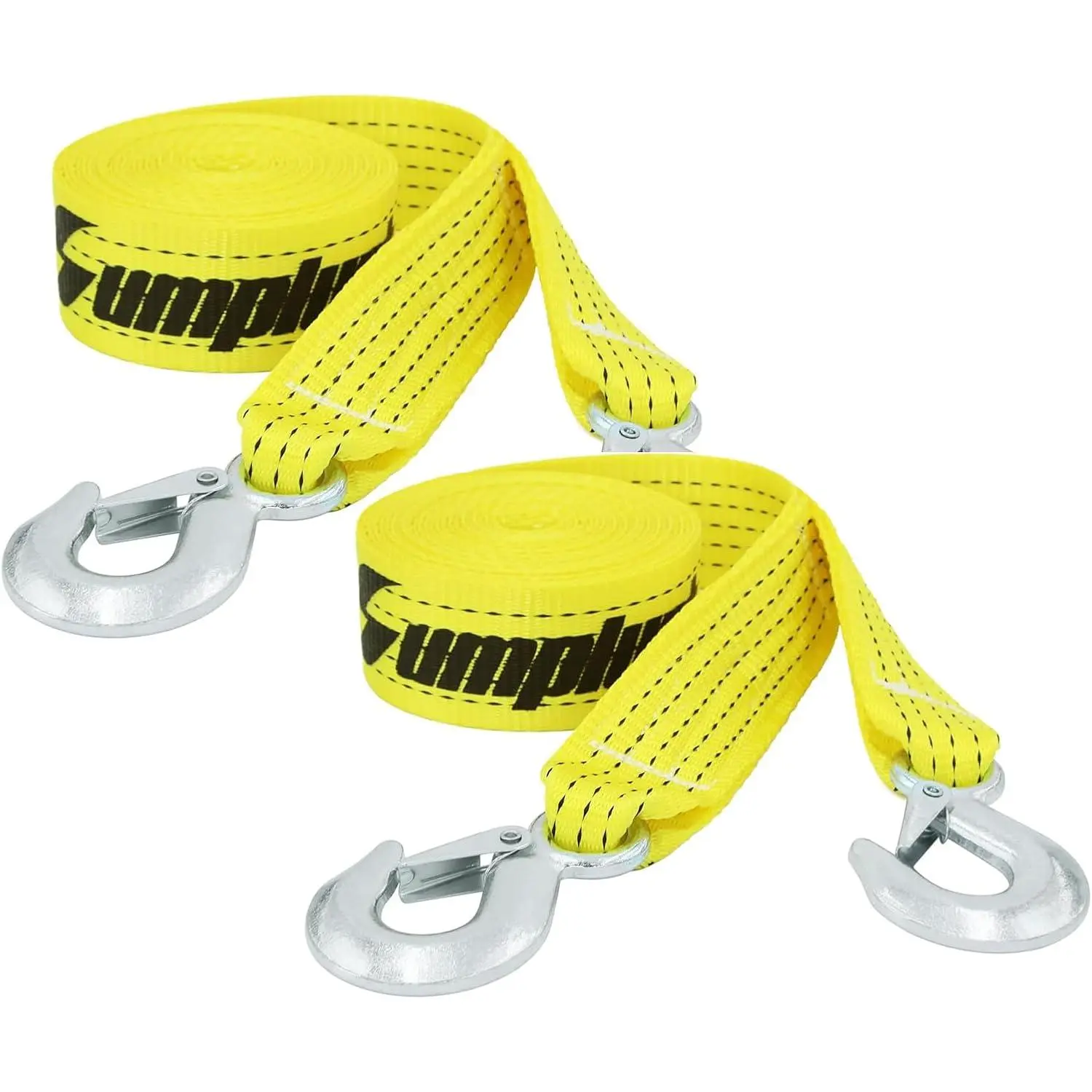 2 Pack  Tow Strap with Hooks 2" x 20 ft Break Strengthened Towing Rope Kit 15000lb ATV Accessories Heavy Duty  Ropes for Car UTV Auto Vehicle Securing Straps with Hook Polyester Belt