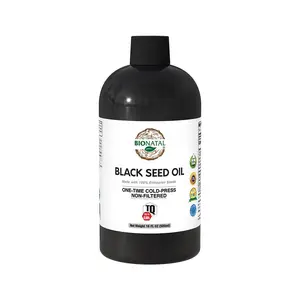 BioNatal Ethiopian Black Seed Oil 16 oz (PET) Plastic Bottle | 100% Pure Nigella Sativa (Black Cumin) Oil, Cold-Pressed 77–98°F, Unrefined & Unfiltered with Natural Sediment | Fresh Crop, Non-GMO, Small Batch | High Thymoquinone (TQ) Up to 4.64%