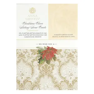Anna Griffin Christmas Clever Sliding Scenes Cardstock 30 Sheets 7.25x5.25 & 6.25x5.25 Interactive Message Cards for Clever Sliding Dies
