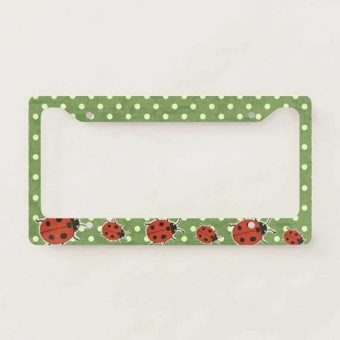 Lady Bug License Plate Frame Cute Red Beetle Pattern For Car Accessory Aesthetic Cute Vehicle Ornament For Women Girls Ladybird Decor Auto 5