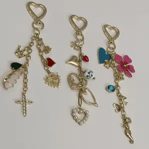 Custom Heart Keychain with Charms - Unique Design for Personalization, Ideal for Everyday Use